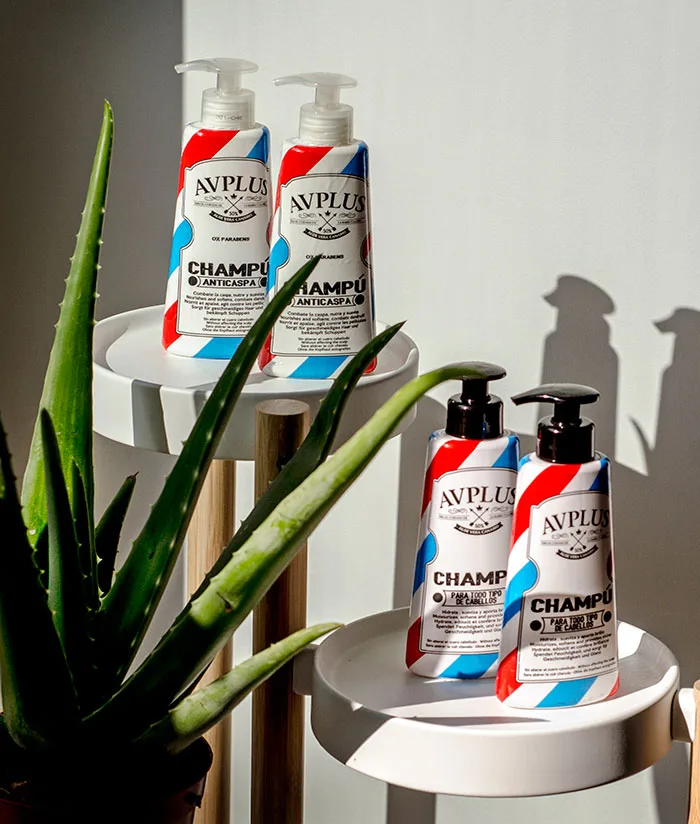 Shampoos displayed